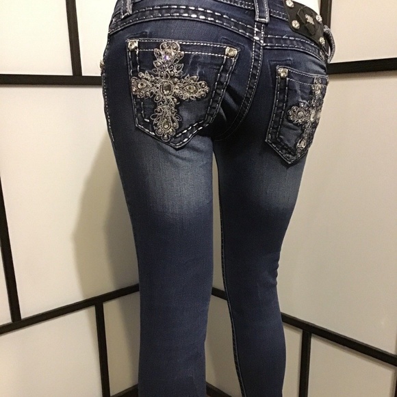 SOLD MISS ME crystal SKINNY jeans Size 25 - Picture 2 of 8